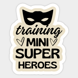 Training Mini Super Heroes Sticker